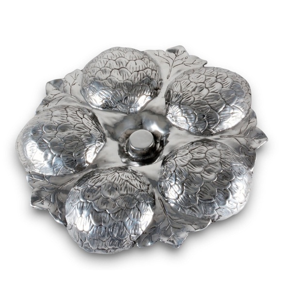 Brand new with box ARTICHOKE 5 SECTION SNACK TRAY - Picture 5 of 6